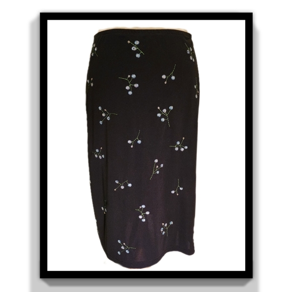 BCBGMaxAzria Sequin Embroidered Skirt - Picture 2 of 14